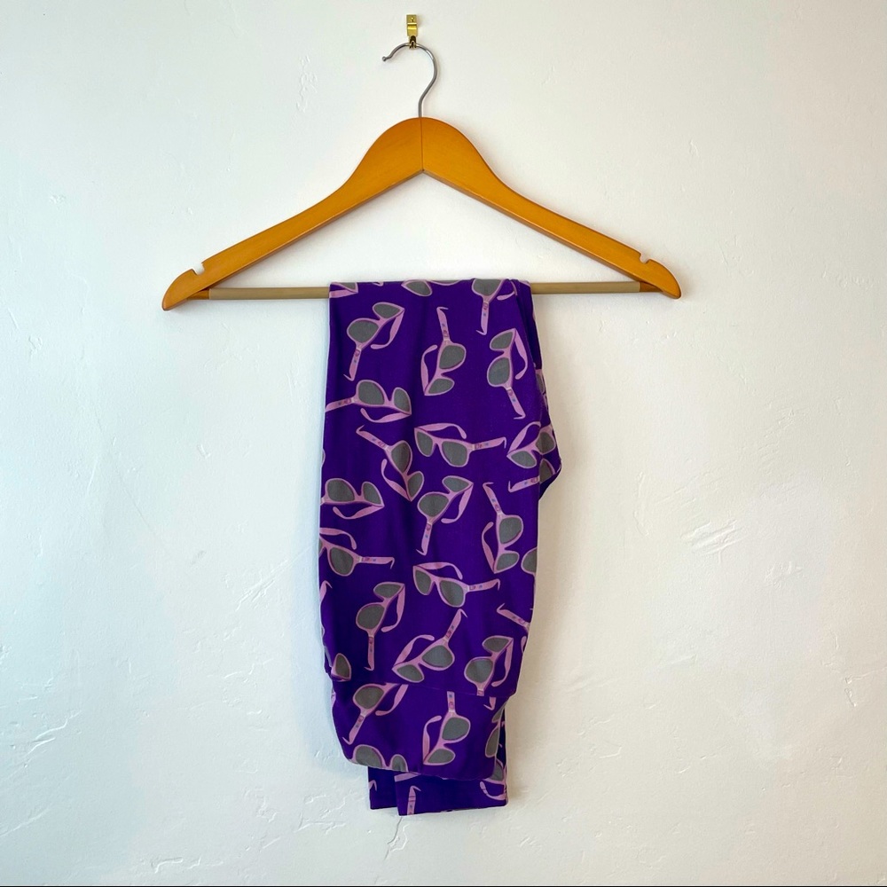 LuLaRoe Purple Sunglasses Print Leggings - Burning Man Festival